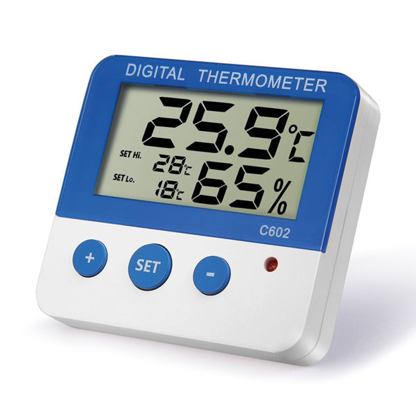 WSLHCsure Thermomètre hygromètre numérique,Thermo-Hygromètre Electronique  Intérieur ，Deux Piles Inclus，Blanc